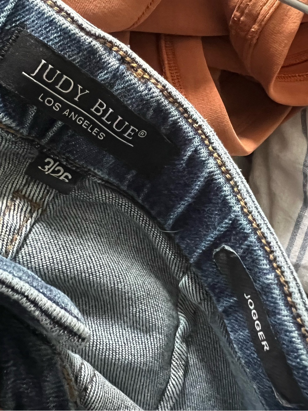Judy Blue Denim Joggers Size 3/26 Drawstring Relaxed Jeans - Picture 6 of 6